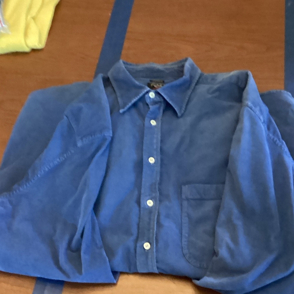 Paul & Shark velvet button up shirt